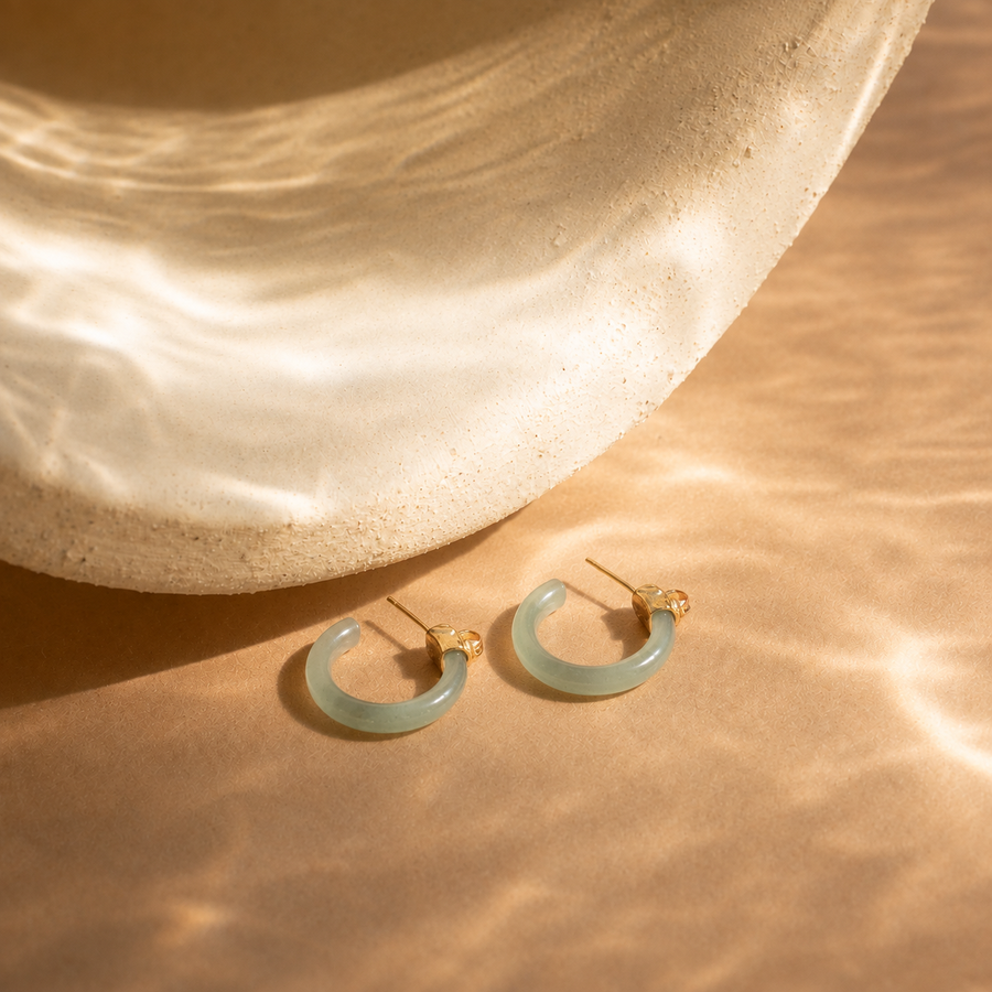 Jade earrings
