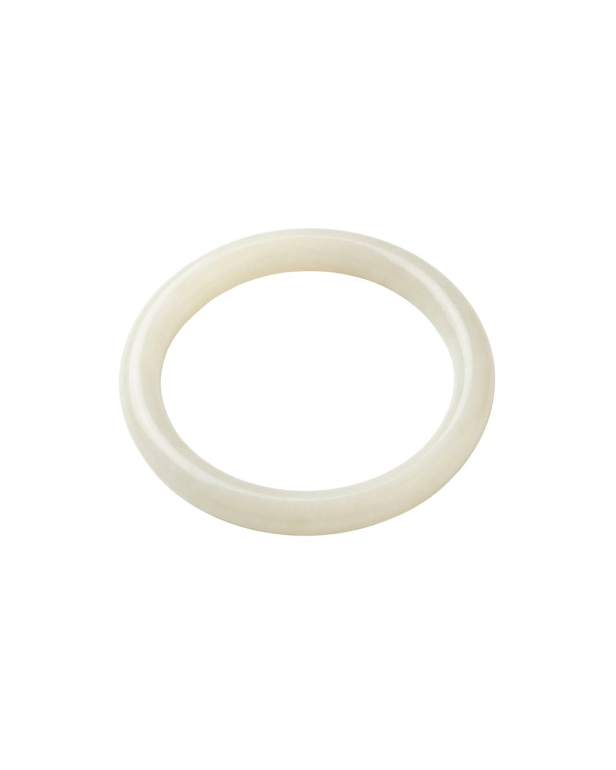 Thin White Jade Bangle