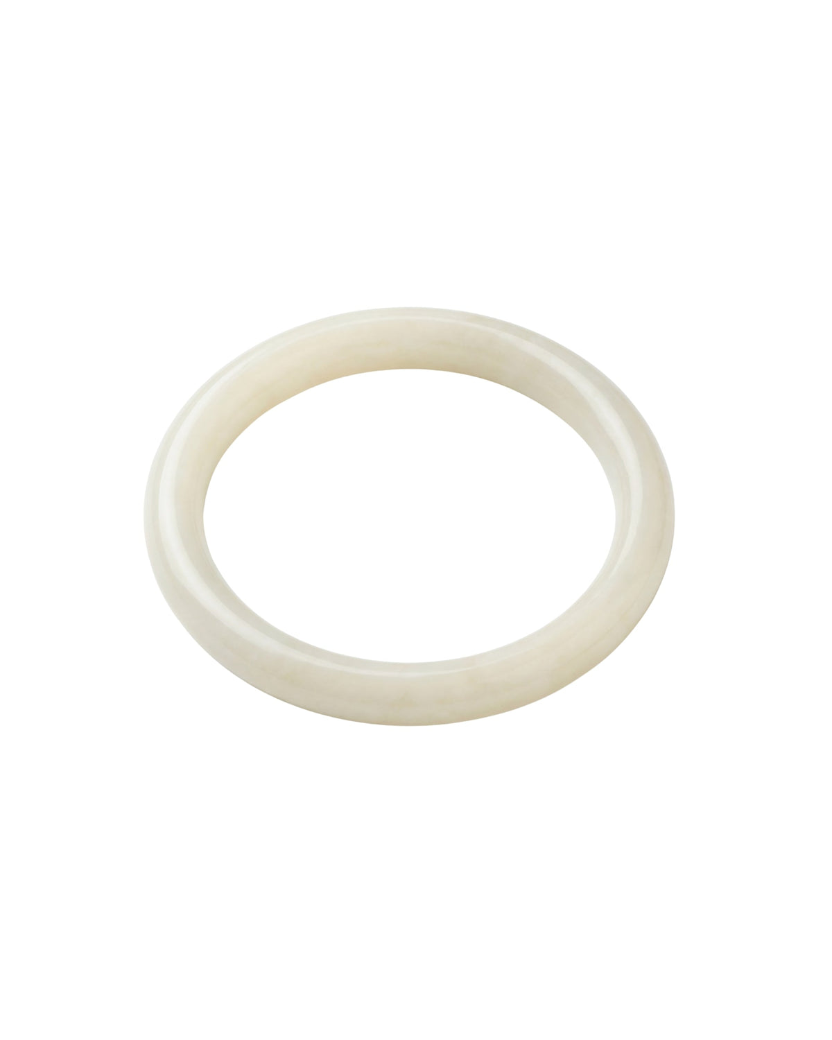 Thin White Jade Bangle