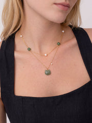 Choupette Cat Jade Pendant Necklace