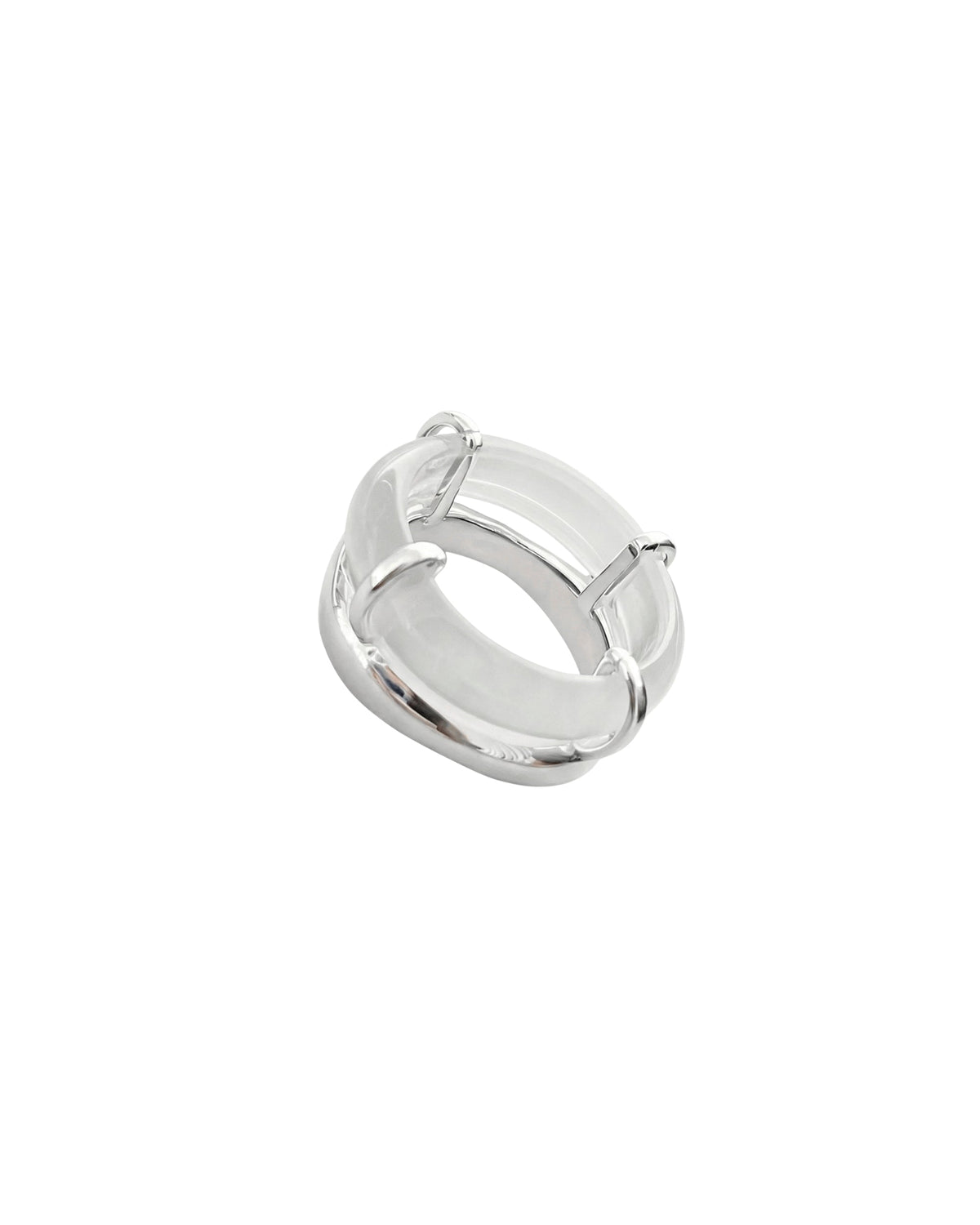 Cove White Jade Sculpted Ring