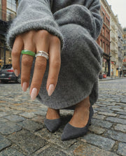 Cove White Jade Sculpted Ring