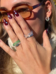 Cove White Jade Sculpted Ring