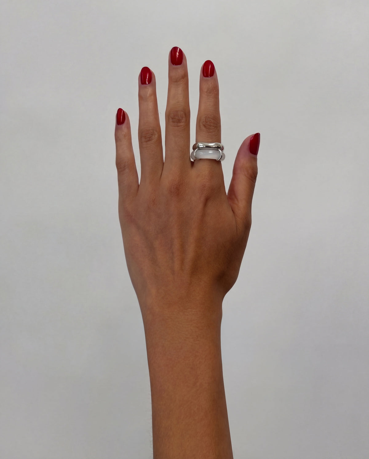 Cove White Jade Sculpted Ring