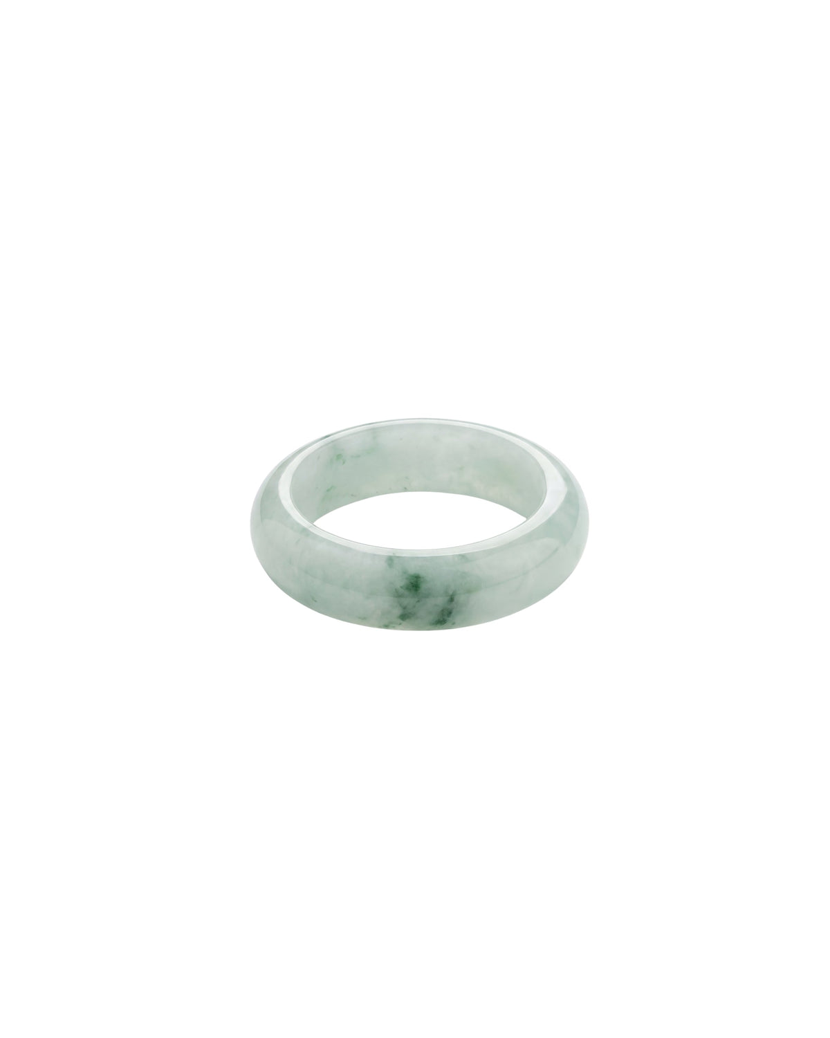 Koi Mottled Green Jade Ring