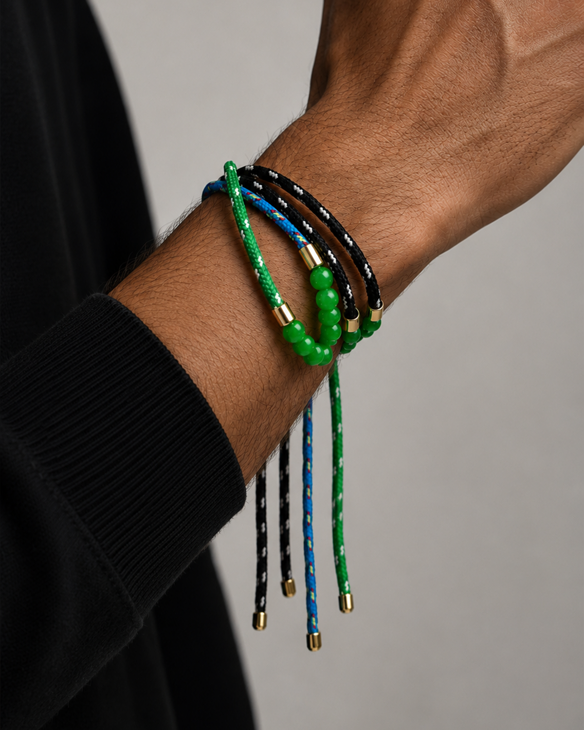 Men's Jade Paracord Slider Bracelet