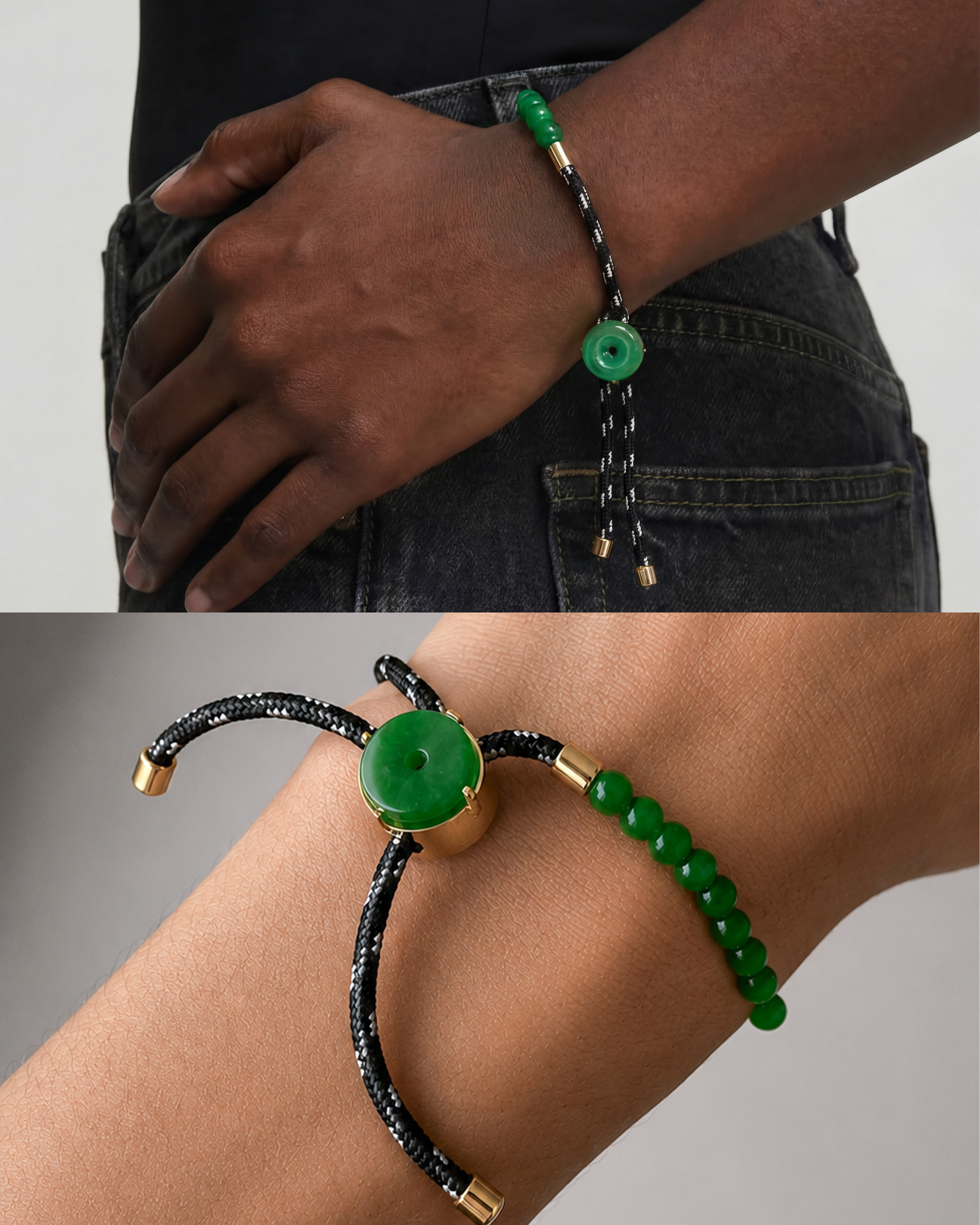 Men's Jade Paracord Slider Bracelet