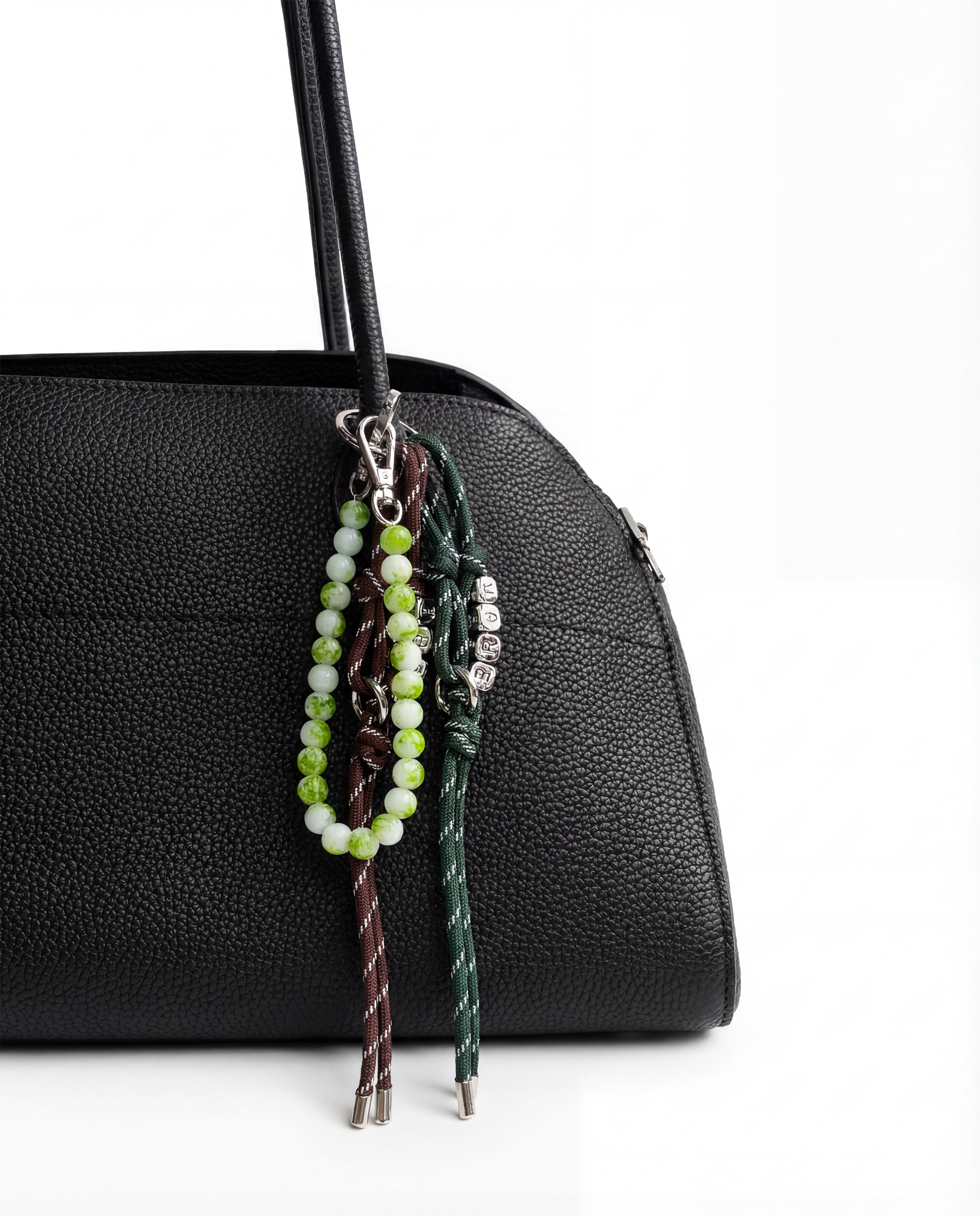 Jade Beaded Bag Charm