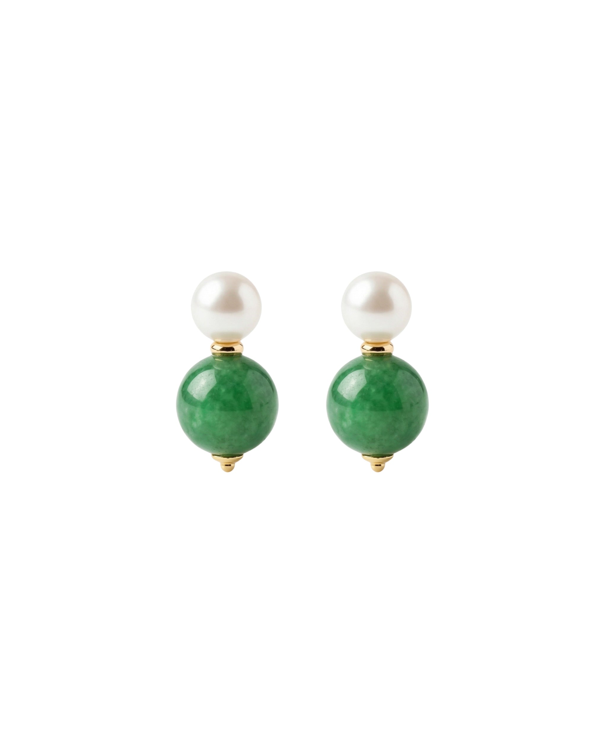 Robyn Pearl and Jade Drop Earrings