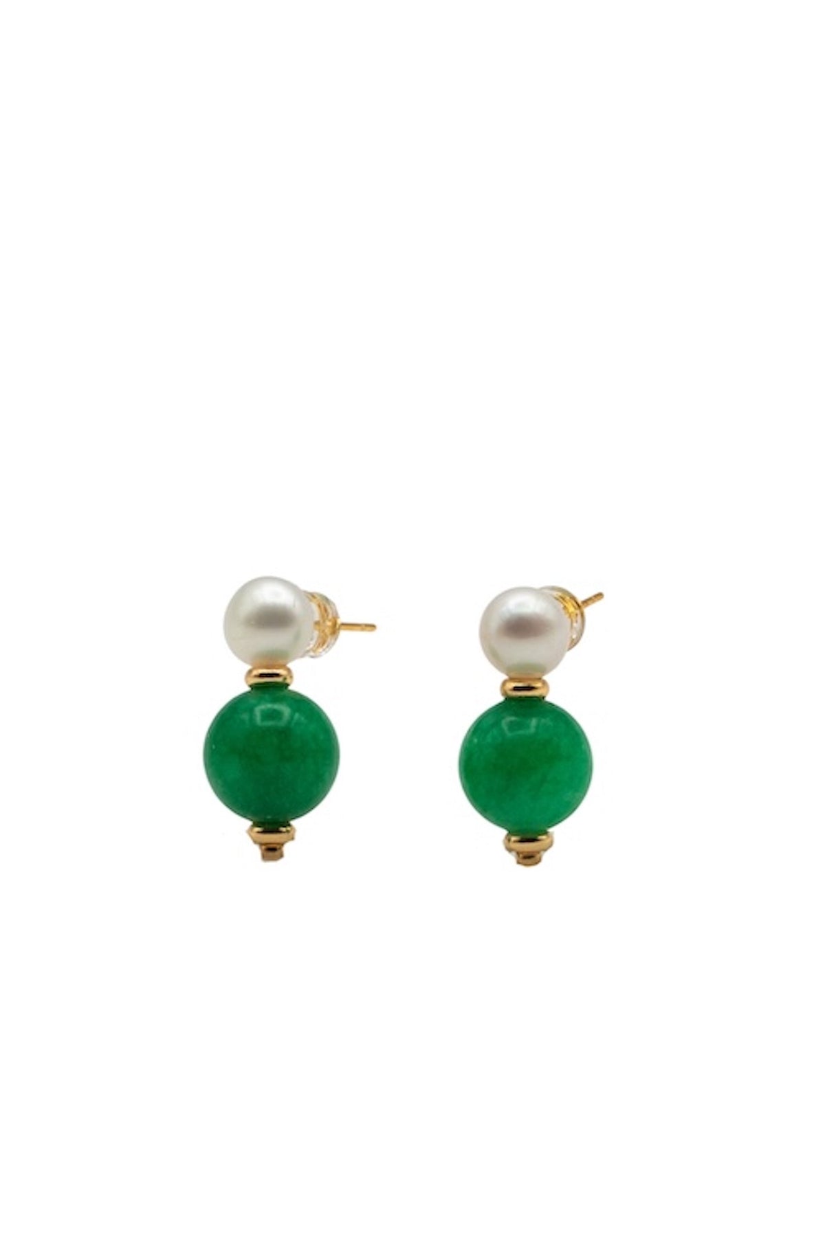 Robyn Pearl and Jade Drop Earrings