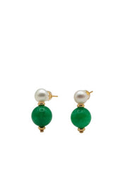 Robyn Pearl and Jade Drop Earrings