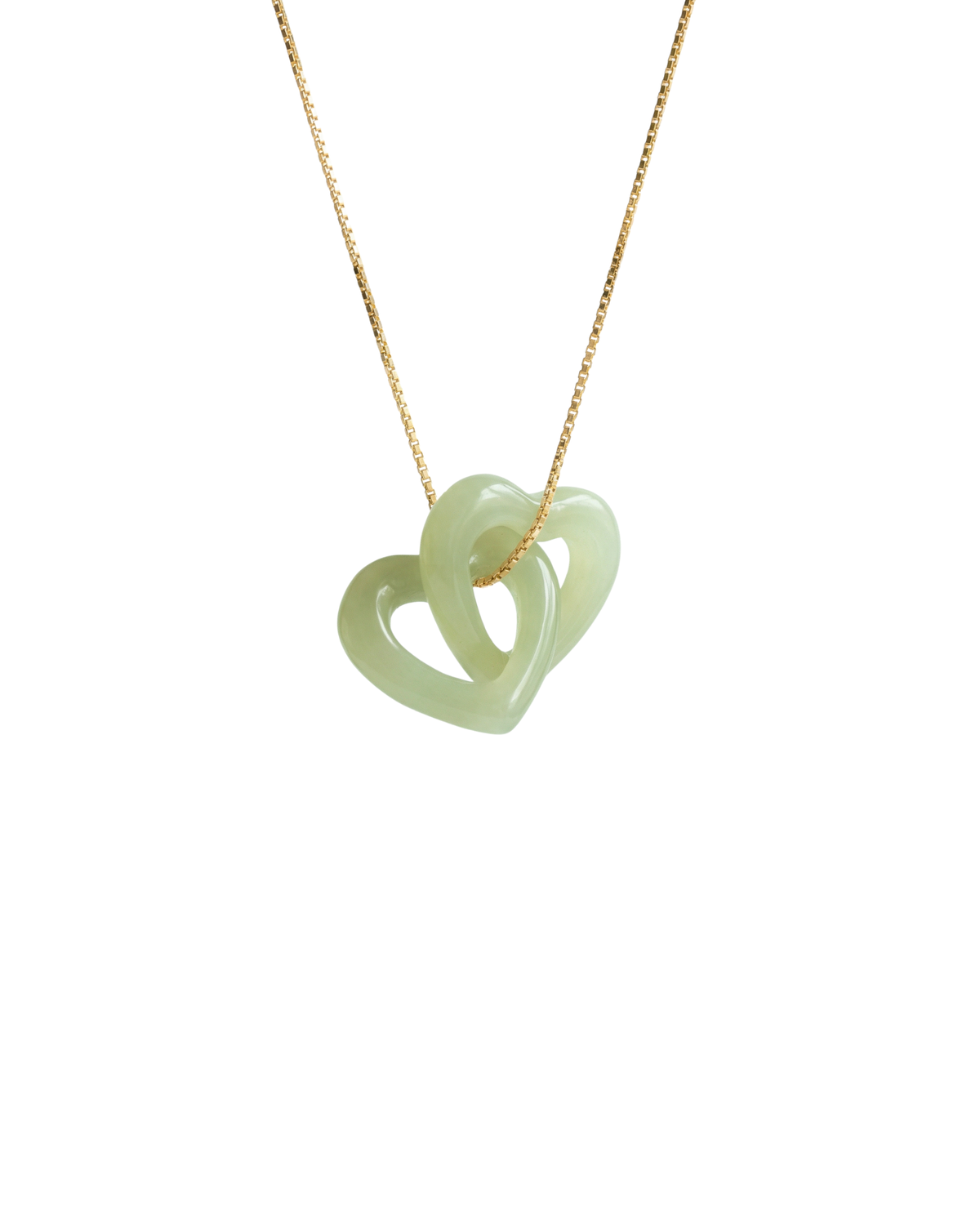 Heart Link Jade Pendant Necklace