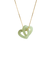 Heart Link Jade Pendant Necklace