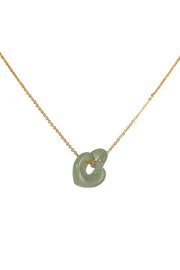 Heart Link Jade Pendant Necklace