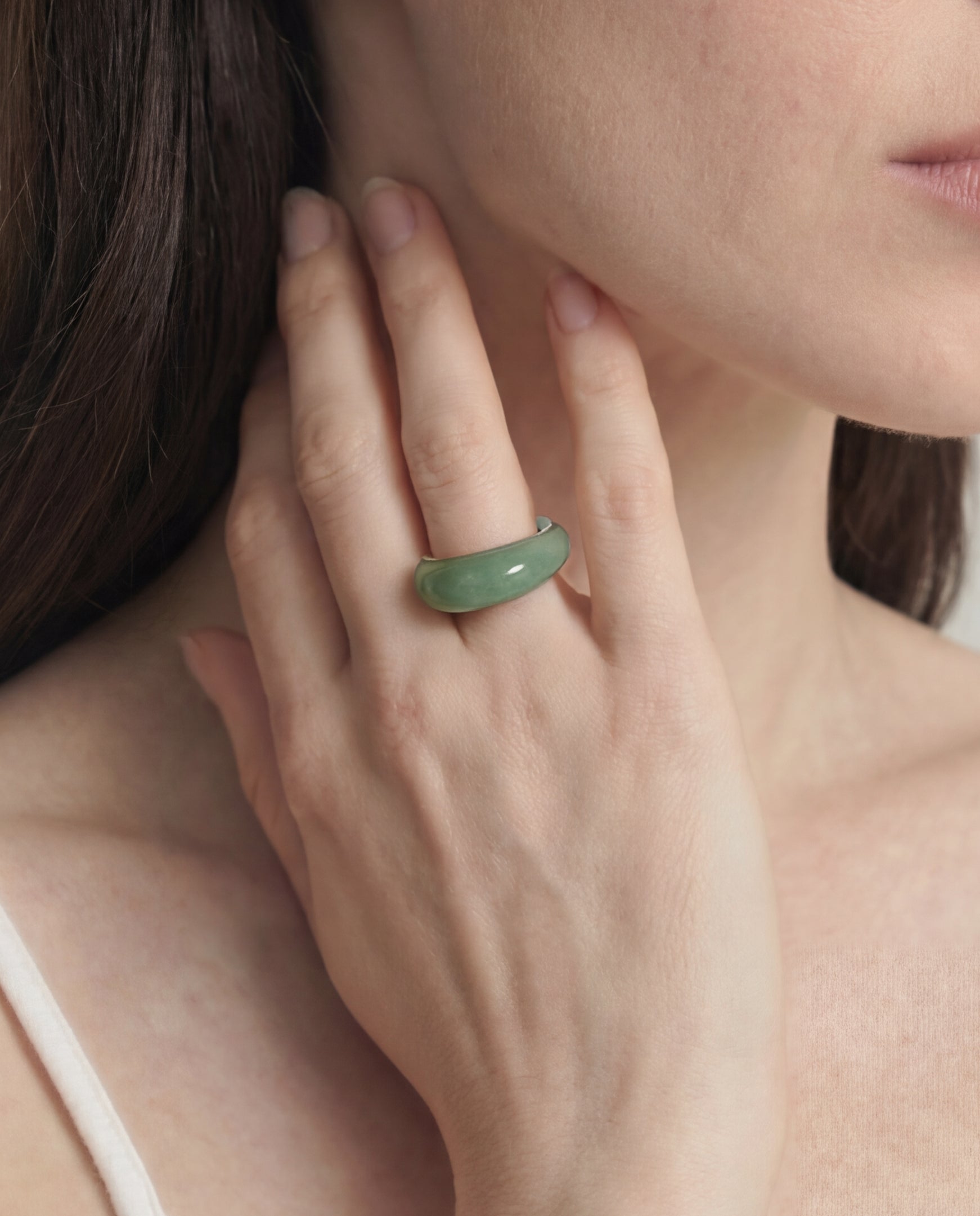 Jade Green Signet Ring